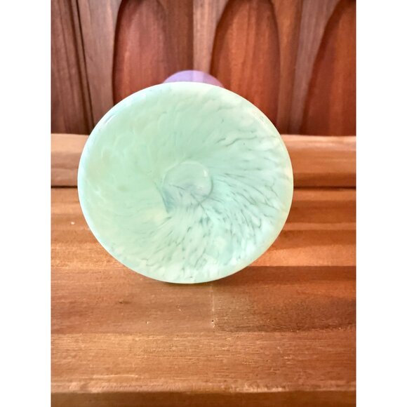 Vtg. Hand-Blown Unique Swirl Design Glass Union Station Type Retro Glass - Picture 7 of 9